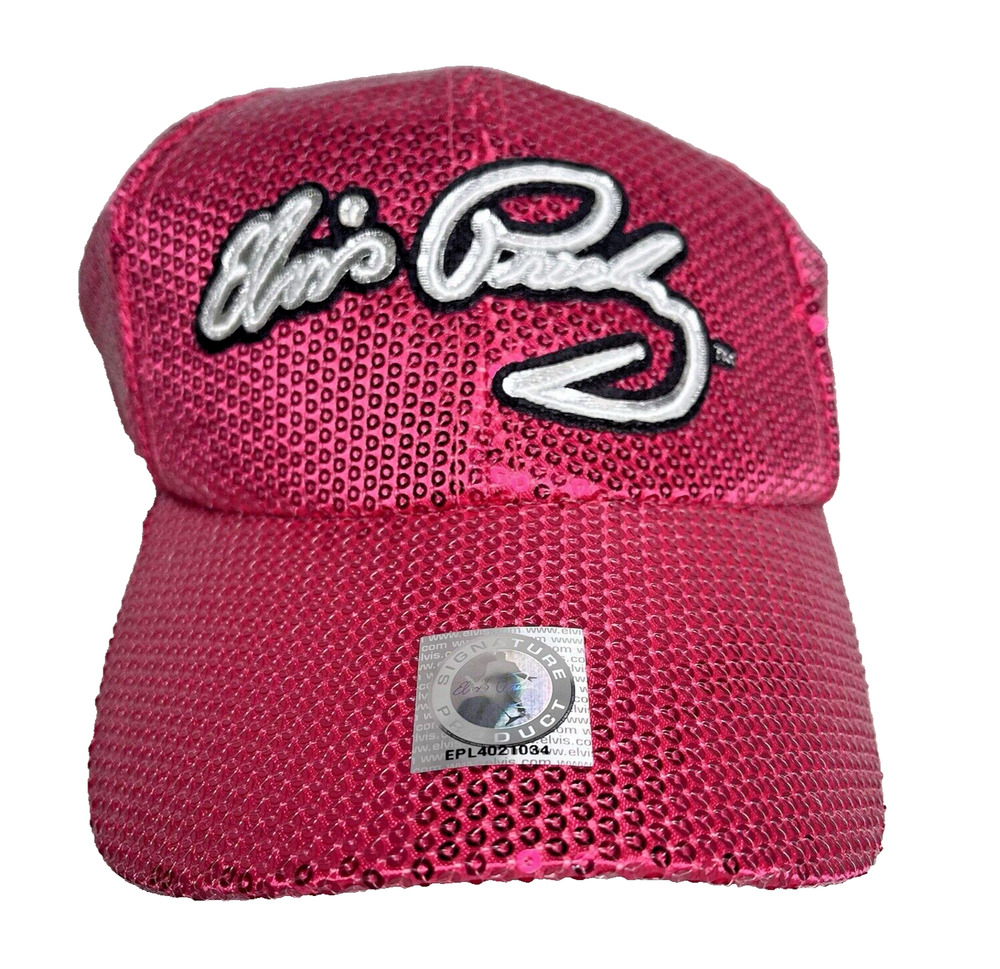 Elvis Presley Pink Sequin Graceland Adjustable Hat Cap 2017 Fan Collectible